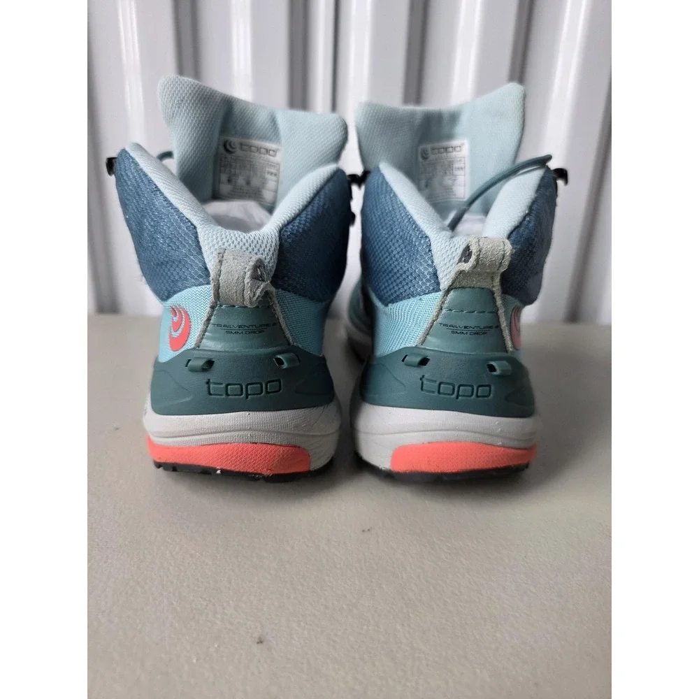 Topo Athletic Trailventure 2 Shoes Womens Size 7.5 Teal Coral Hiking Vibram